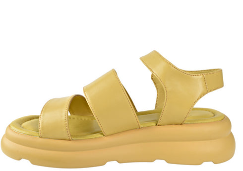 Sandale casual, dama, FORMAZIONE, 5022-2 galben, piele naturala